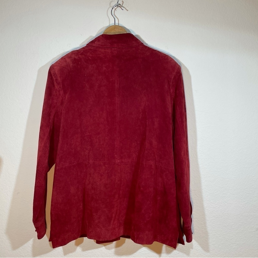Atelier by B. Thomas Red Suede XL Barn Jacket Shacket gorpcore granola girl - Picture 6 of 14